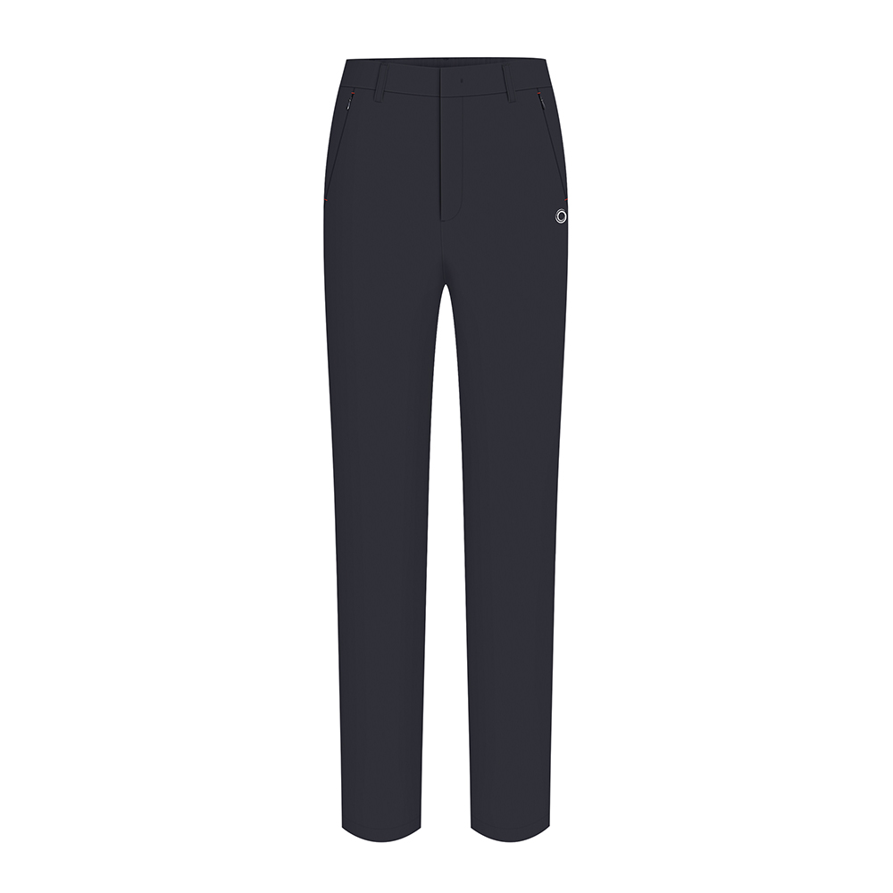 Elastic woven ankle pants for women